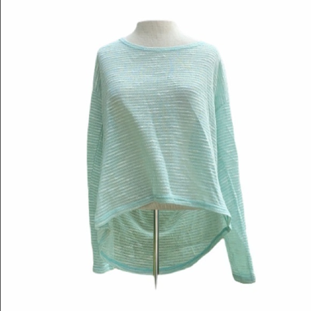 Aeropostale sheer open back top mint green XL